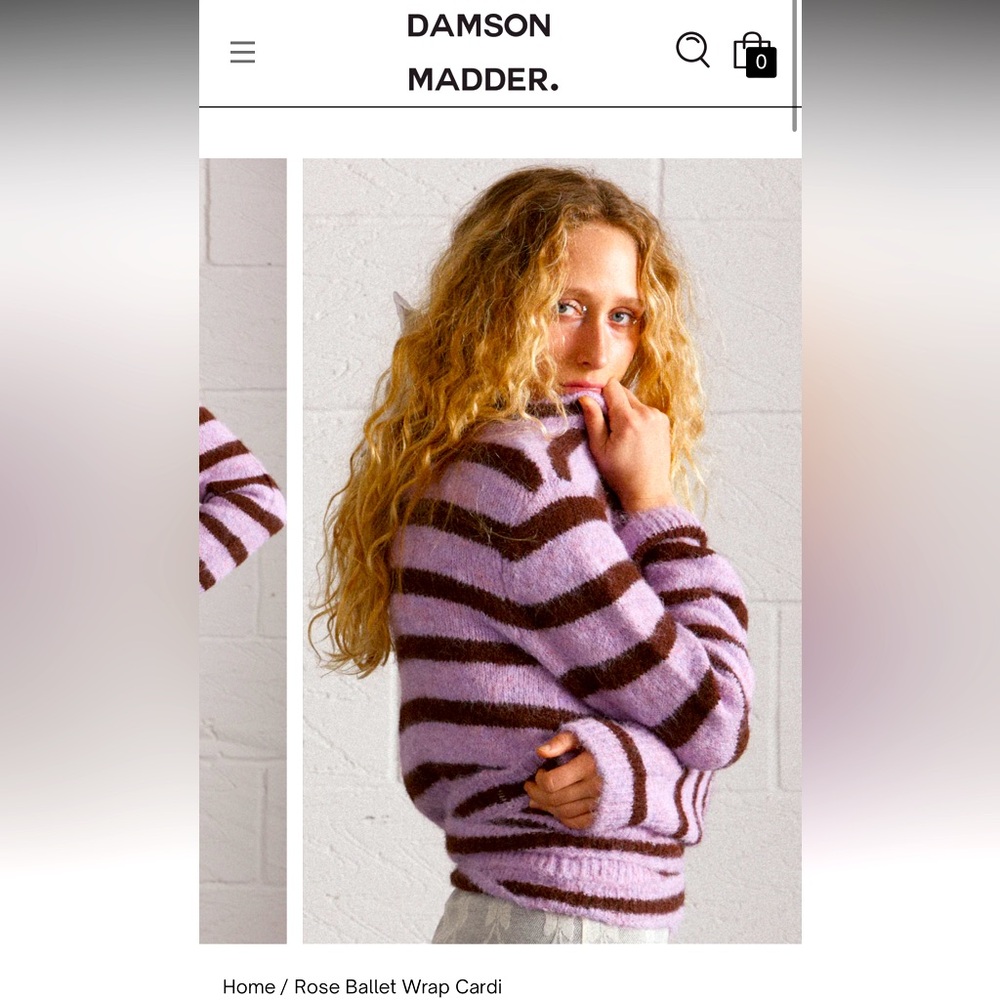 Rose Ballet Wrap Cardi - Damson Madder